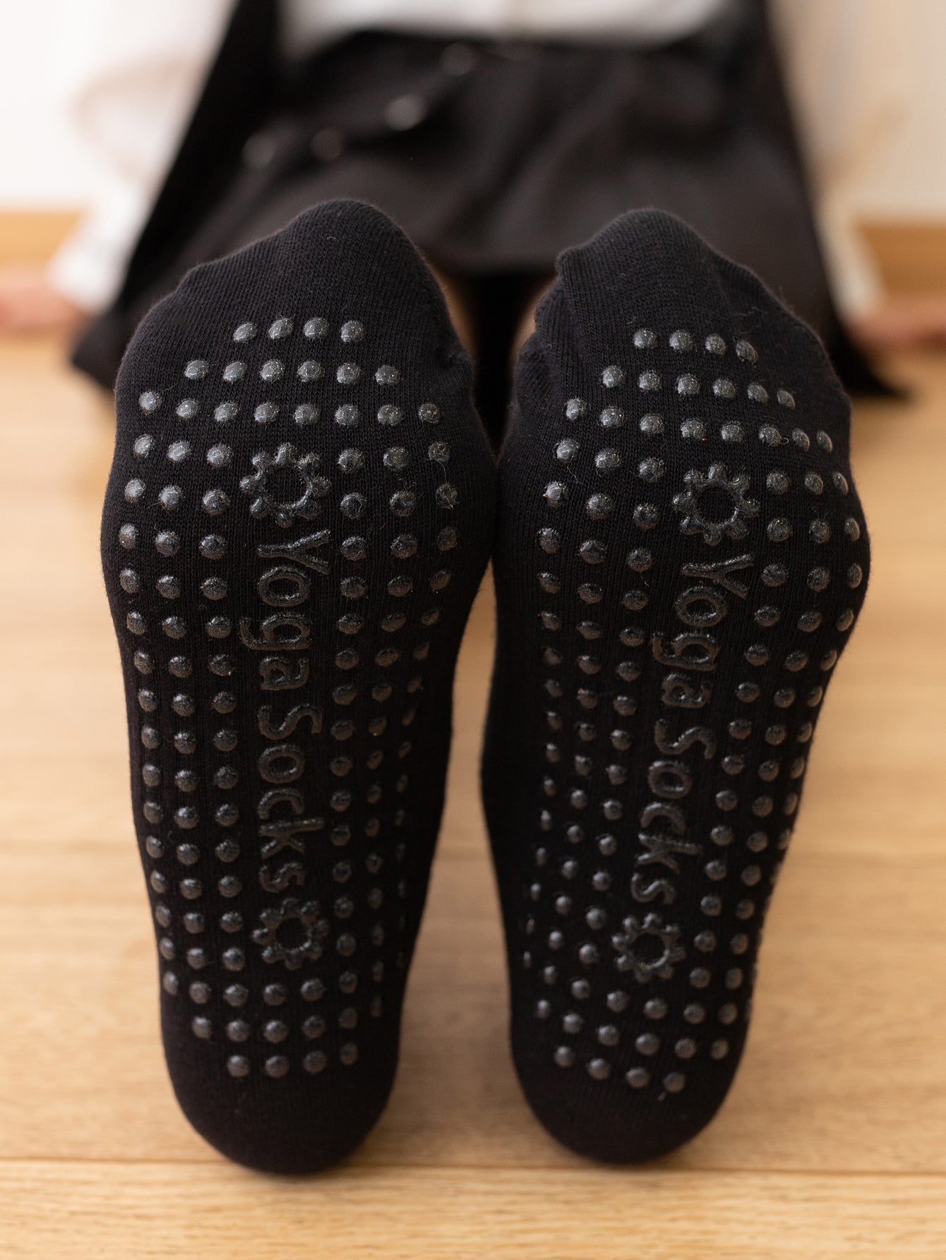 【Yoga Socks】Y1黑灰-女士撞色长筒圆头瑜伽普拉提运动袜