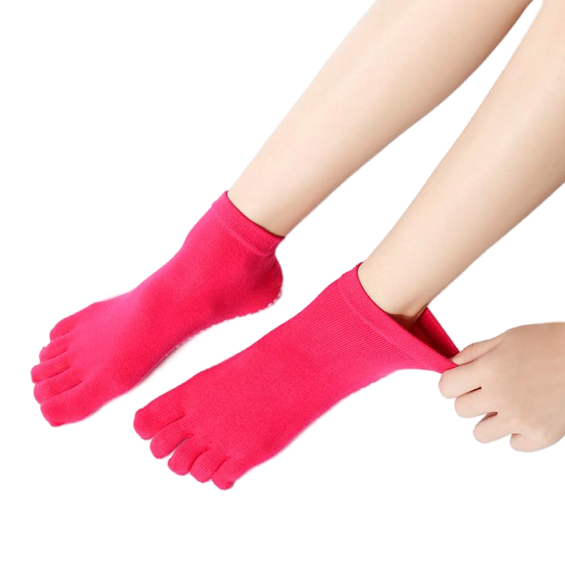 【Yoga Socks】G1玫红-女士五指瑜伽普拉提运动袜