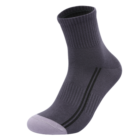 TAZK men's mid-tube commuter socks A1 gray purple
