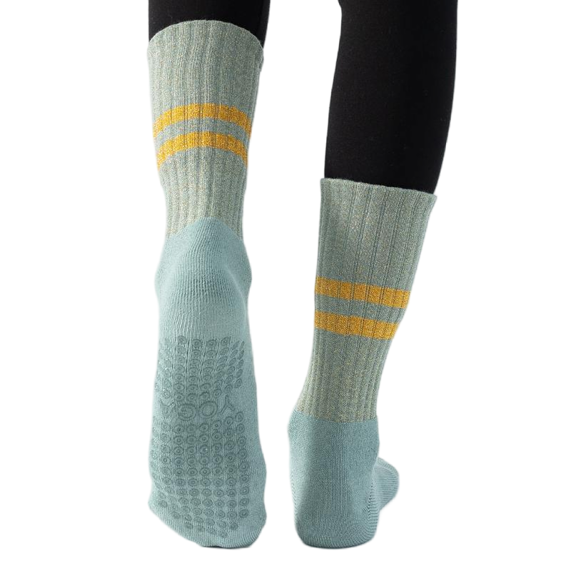 【Yoga Socks】D10孔雀绿-女士金丝毛圈圆头瑜伽普拉提运动袜