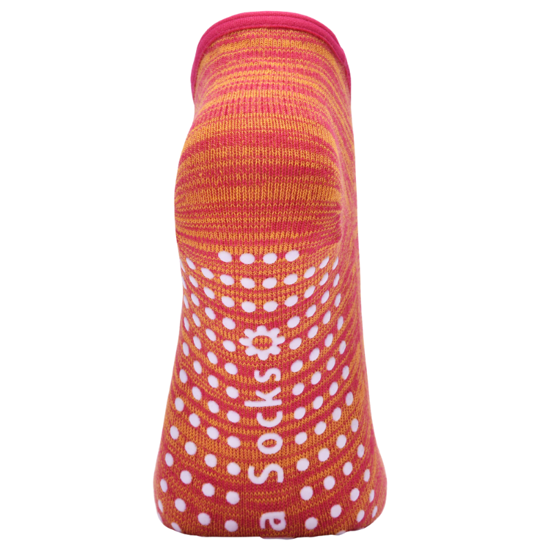 【Yoga Socks】U7玫橙-女士半趾瑜伽普拉提运动袜