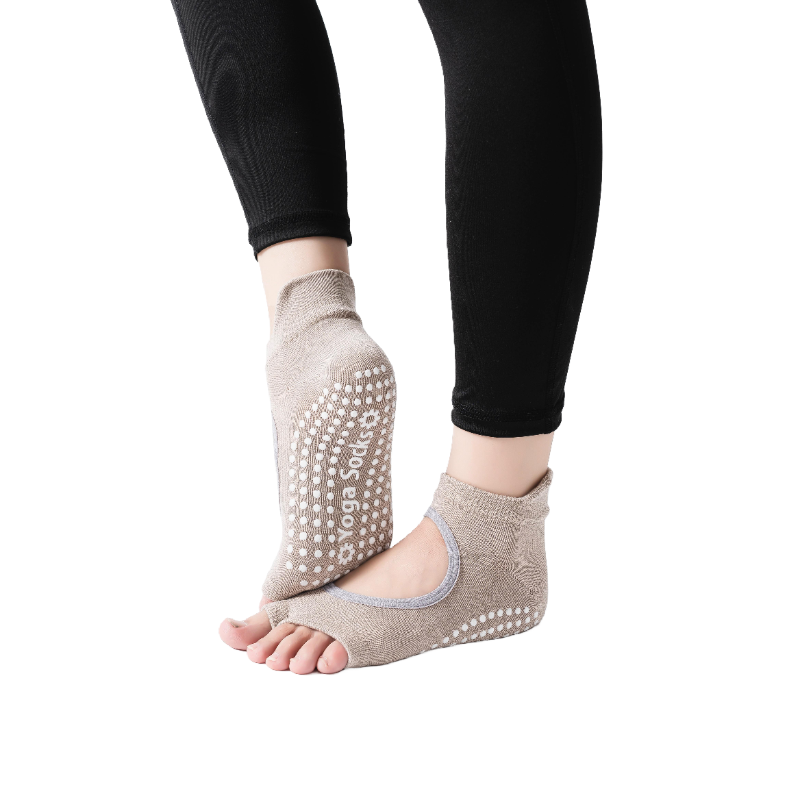 【Yoga Socks】J5米色-女士二指瑜伽普拉提运动袜