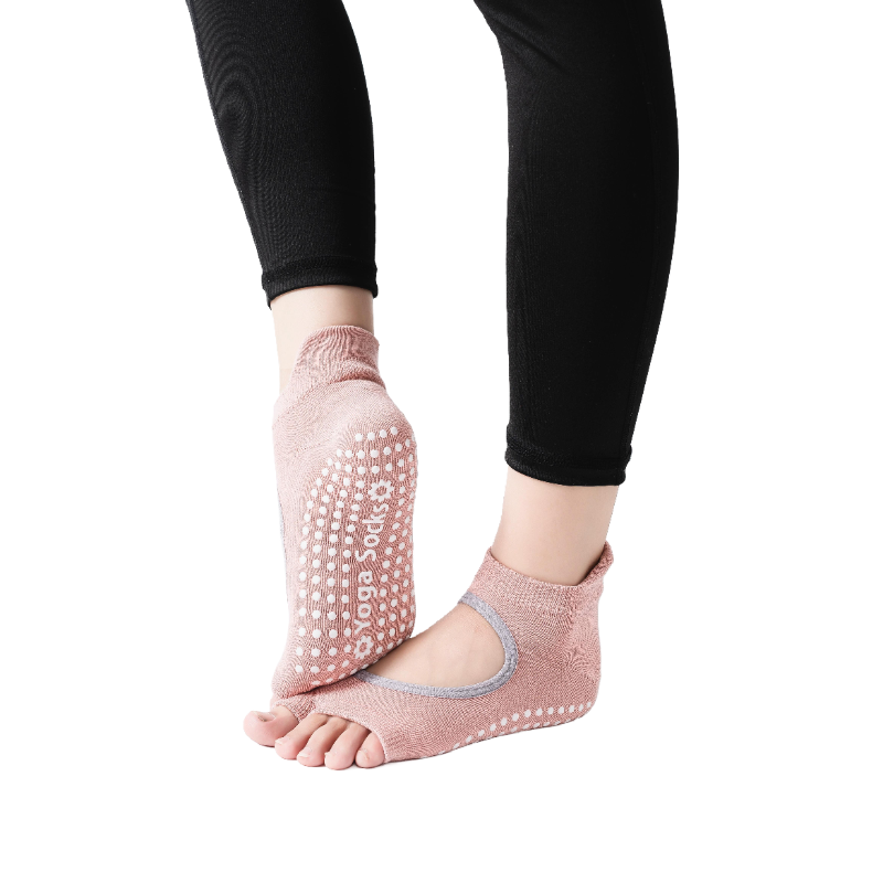 【Yoga Socks】J5粉色-女士二指瑜伽普拉提运动袜