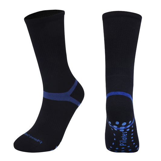 TAZK Unisex Terry Sports Socks D6 Black and Blue
