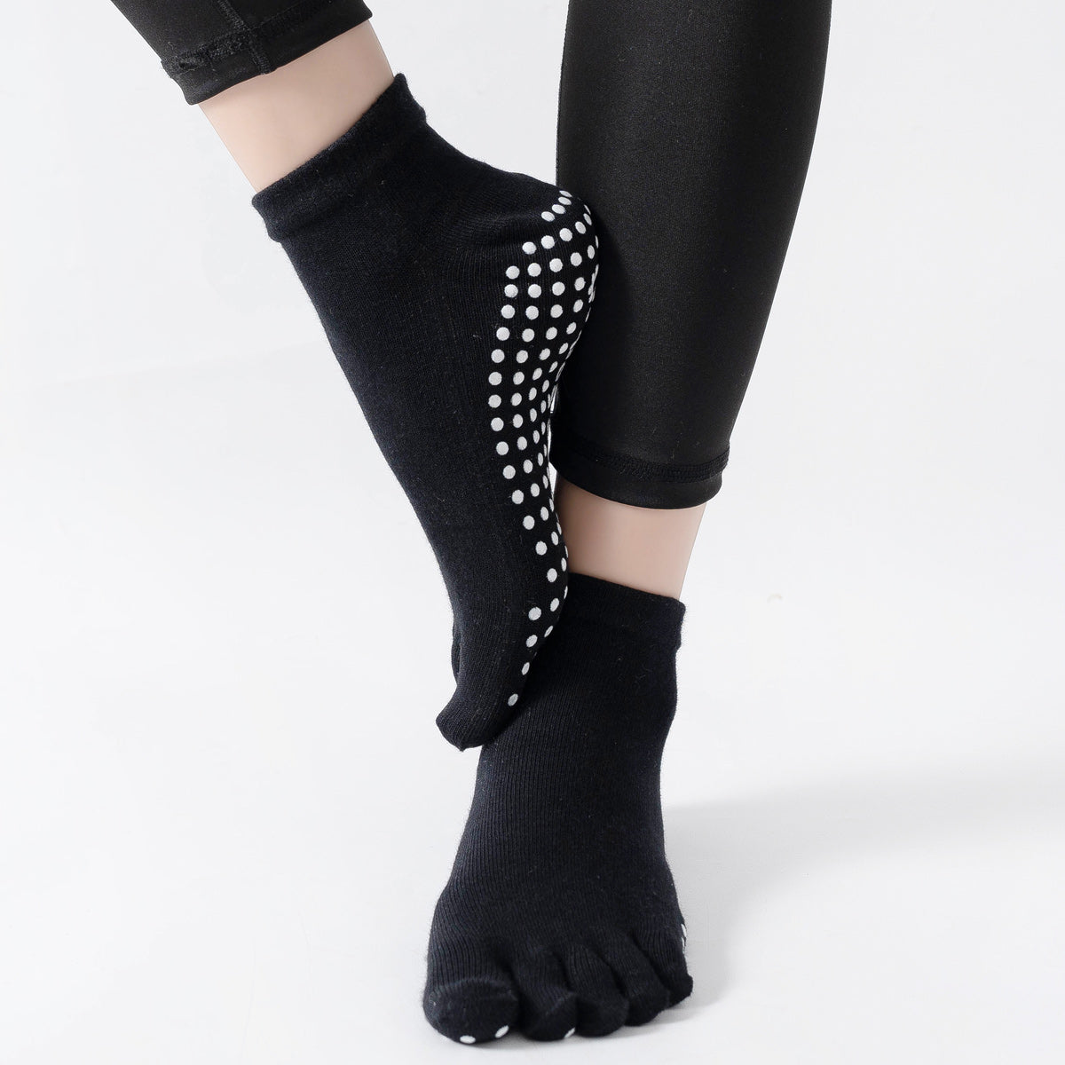 【Yoga Socks】G6黑色-女士五指瑜伽普拉提运动袜