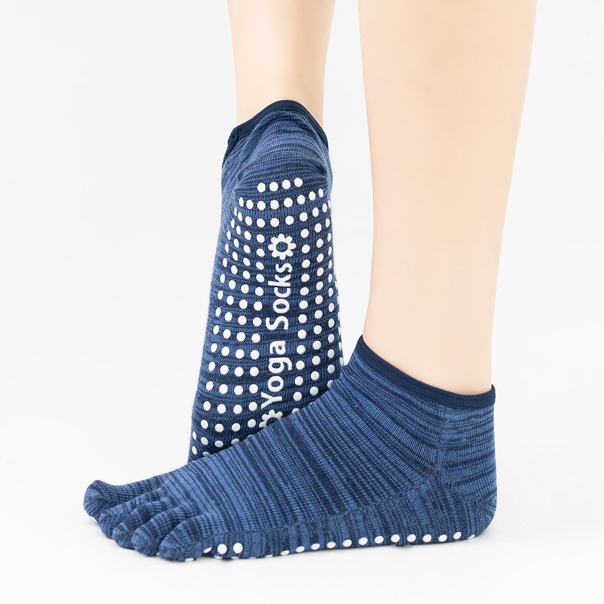 【Yoga Socks】G7青蓝-女士段色五指瑜伽普拉提运动袜