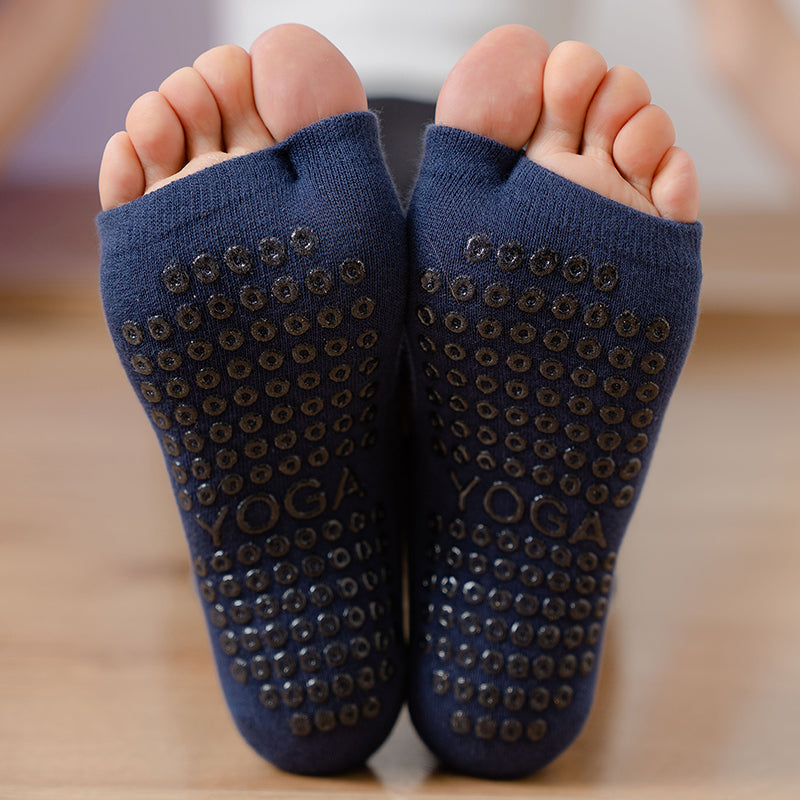 【Yoga Socks】J3青黑-女士二指瑜伽普拉提运动袜