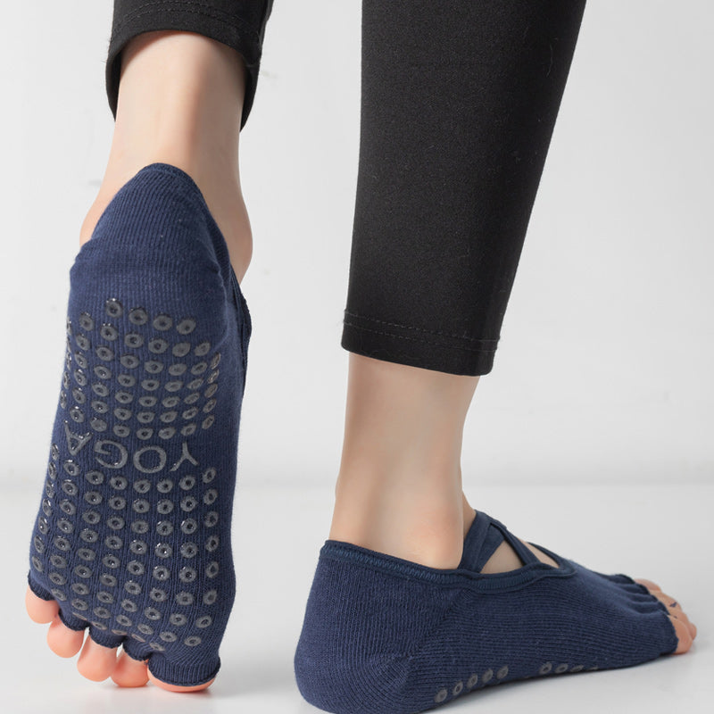 【Yoga Socks】T2藏青-女士半趾瑜伽普拉提运动袜