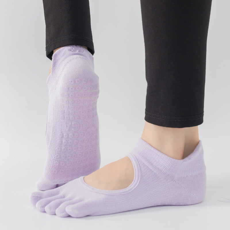 【Yoga Socks】V2浅紫-女士五指瑜伽普拉提运动袜