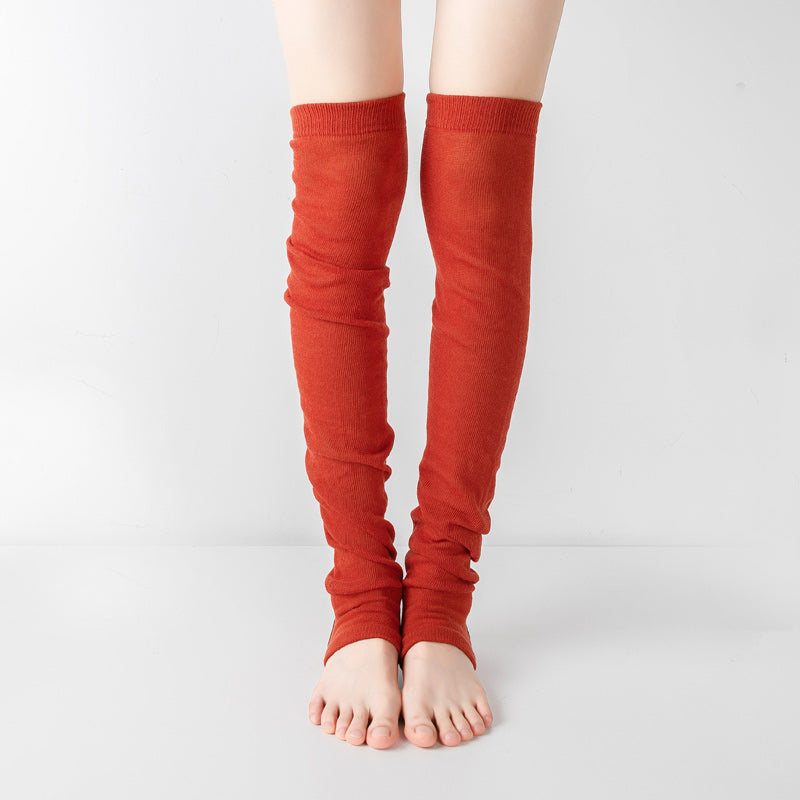 【Sock Cover】Y2中国红-女士长筒袜套瑜伽普拉提运动袜