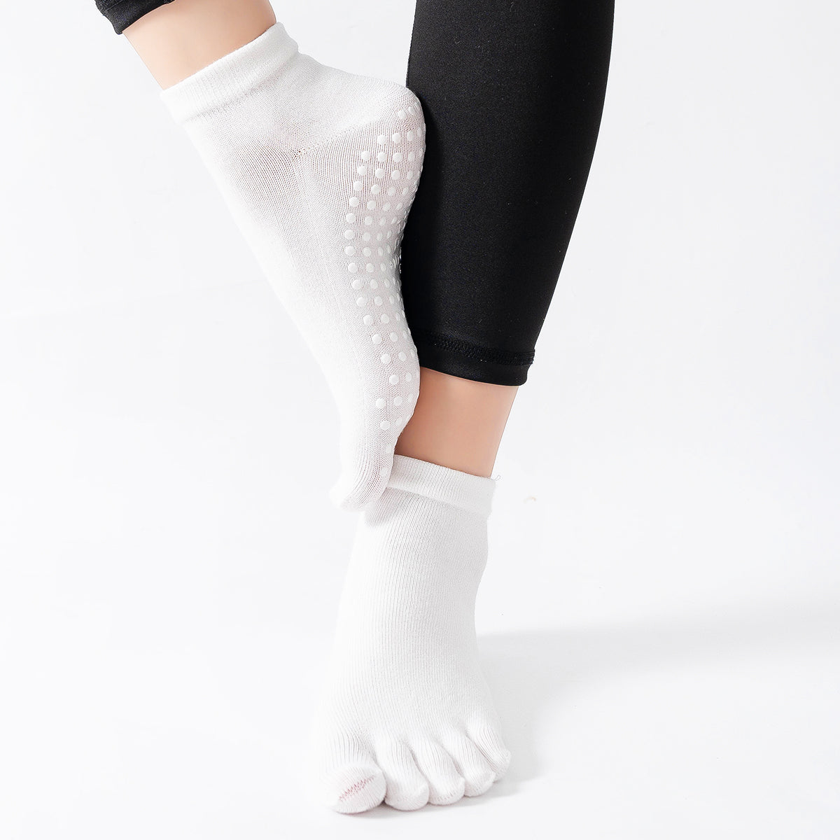 【Yoga Socks】G6白色-女士五指瑜伽普拉提运动袜
