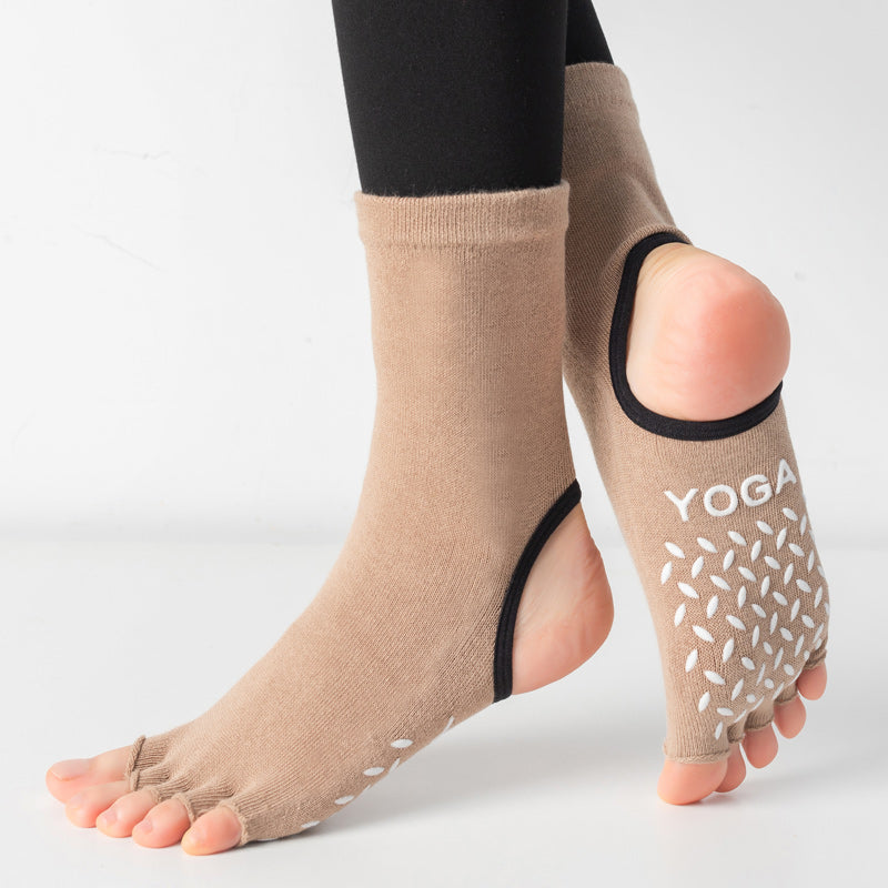 TAZK Women's Half Toe Sports Socks F1 Multicolor