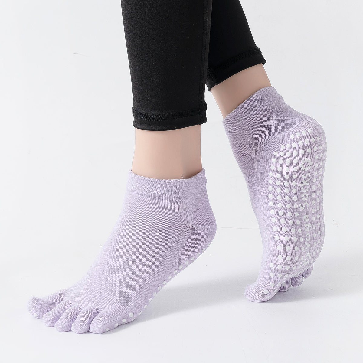 【Yoga Socks】G6浅紫-女士五指瑜伽普拉提运动袜
