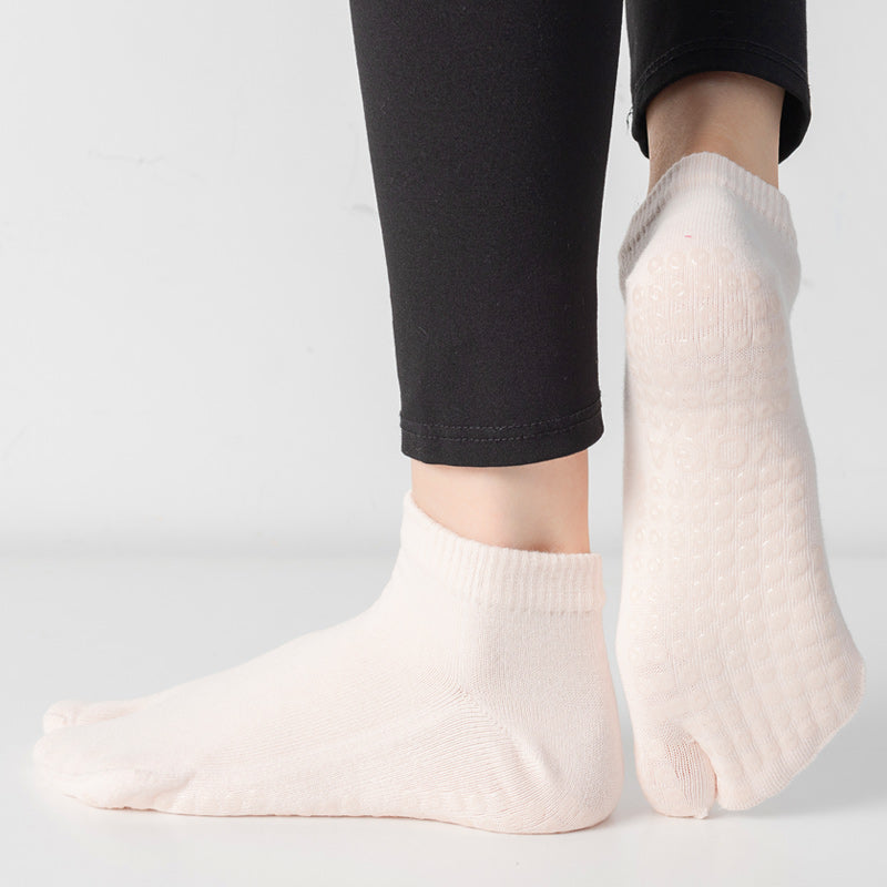 【Yoga Socks】X2浅米-女士二指瑜伽普拉提运动袜