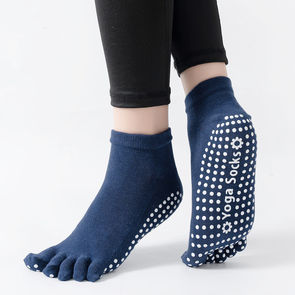 【Yoga Socks】G6藏青-女士五指瑜伽普拉提运动袜