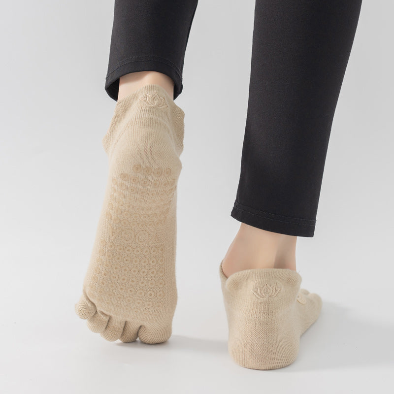 【Yoga Socks】V2米色-女士五指瑜伽普拉提运动袜