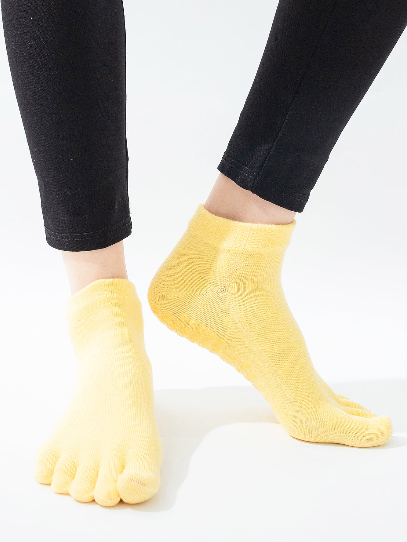 【Yoga Socks】G2黄色-女士五指瑜伽普拉提运动袜