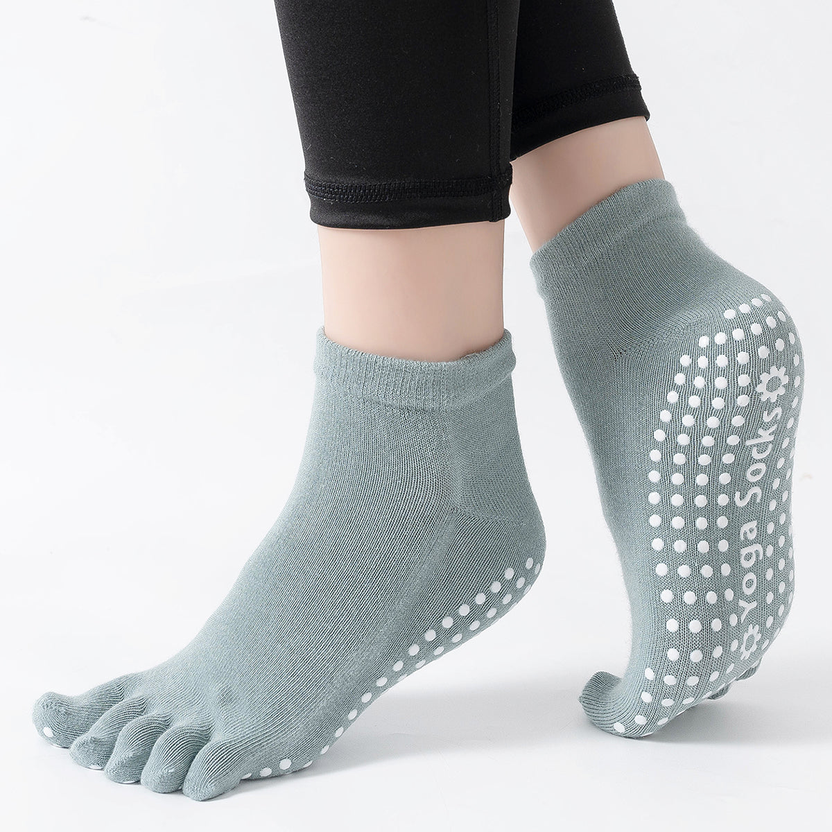 【Yoga Socks】G6孔雀绿-女士五指瑜伽普拉提运动袜
