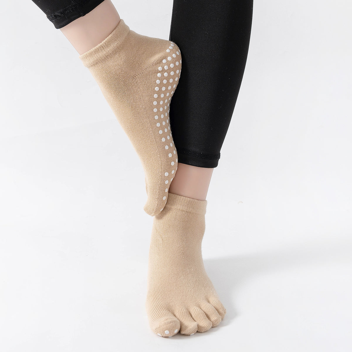 【Yoga Socks】G6米色-女士五指瑜伽普拉提运动袜