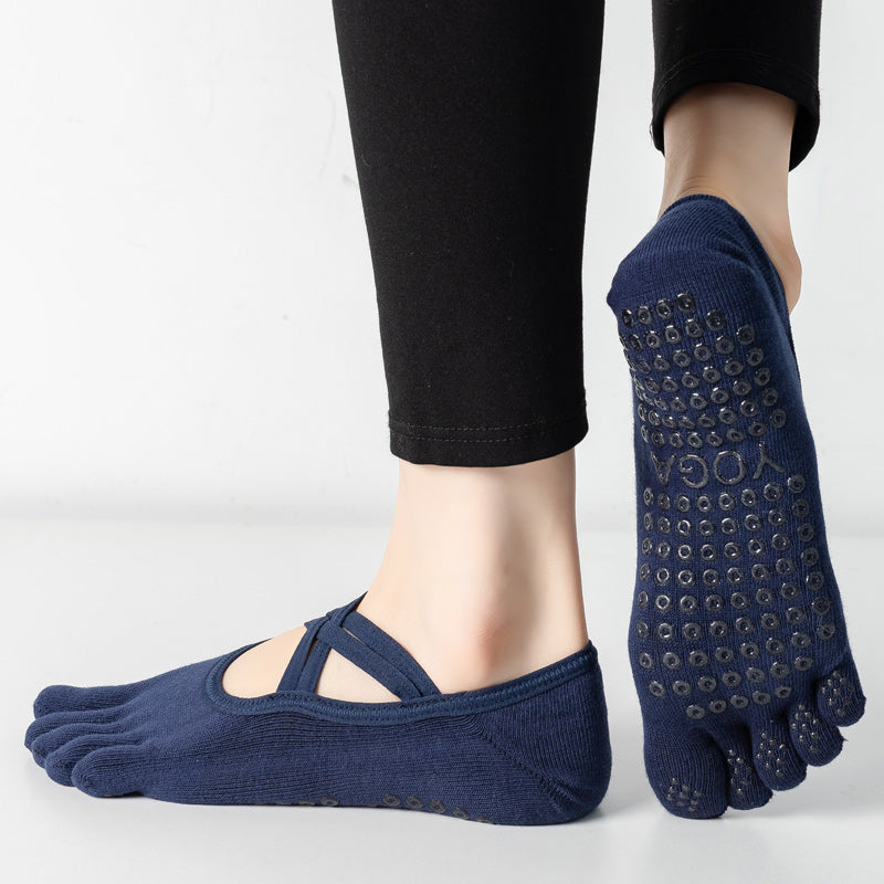 【Yoga Socks】W2藏青-女士五指瑜伽普拉提运动袜
