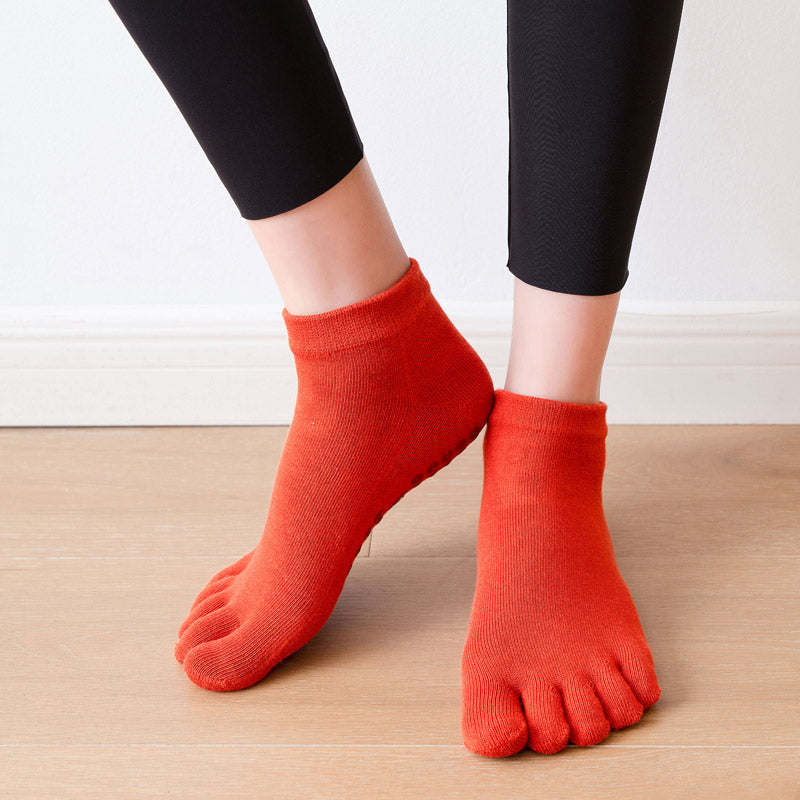 【Yoga Socks】G2中国红-女士五指瑜伽普拉提运动袜