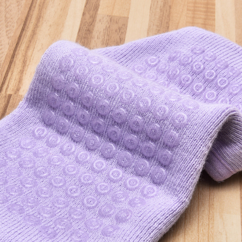 【Yoga Socks】Q2浅紫-女士毛圈圆头瑜伽普拉提运动袜