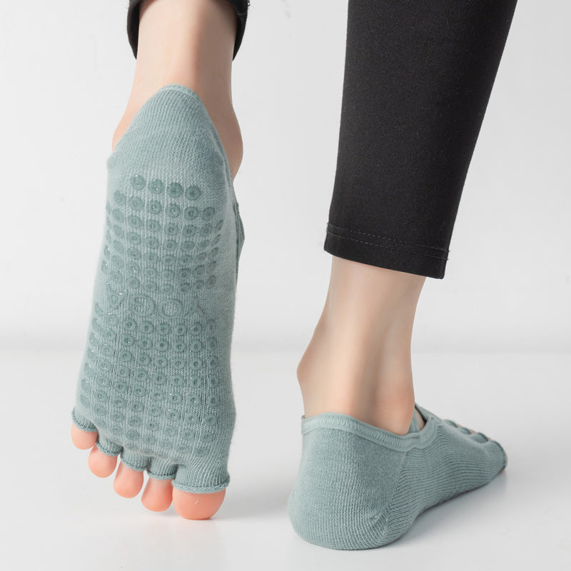 【Yoga Socks】T2孔雀绿-女士半趾瑜伽普拉提运动袜