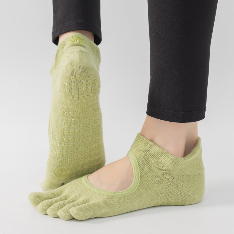 【Yoga Socks】V2绿色-女士五指瑜伽普拉提运动袜