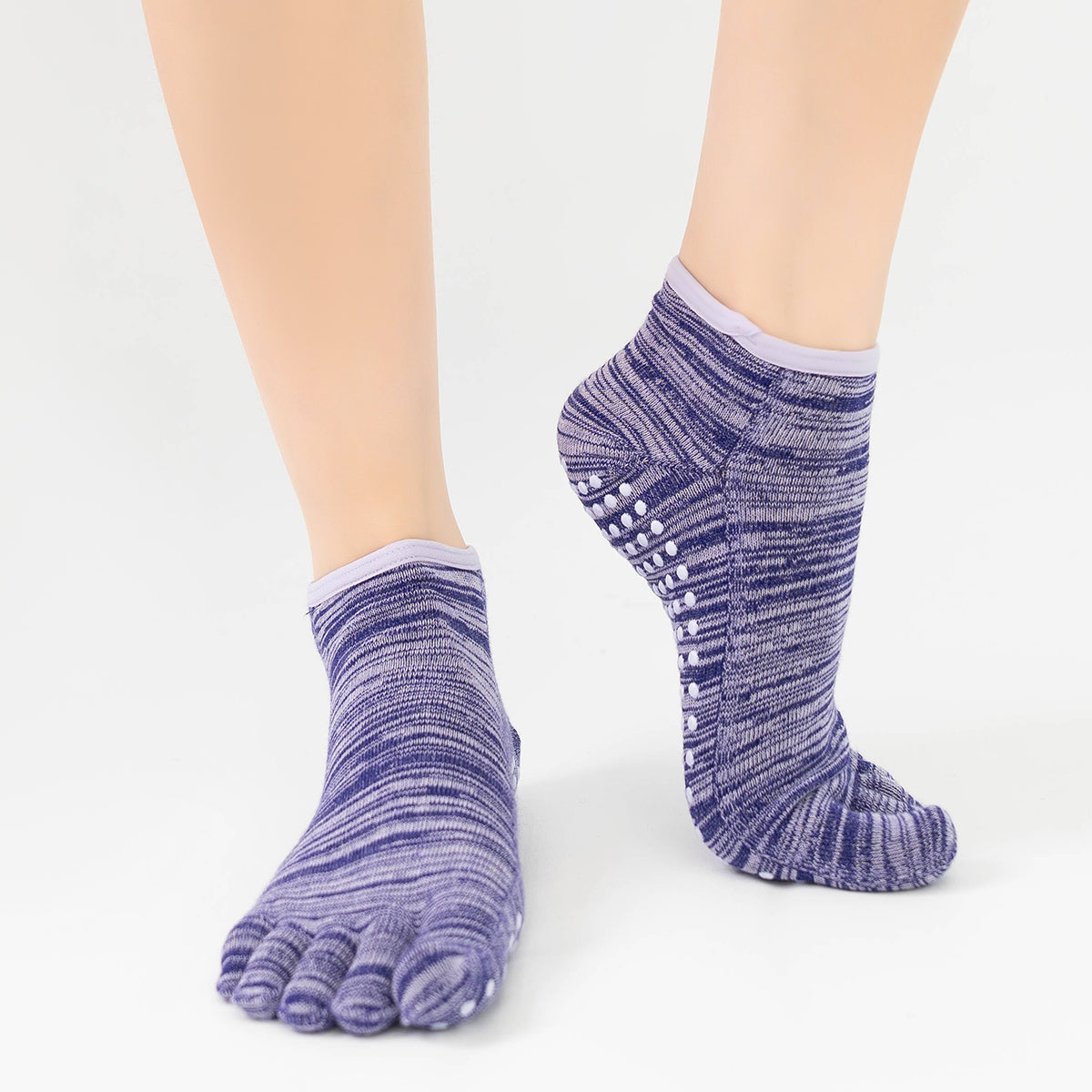【Yoga Socks】G7紫色-女士段色五指瑜伽普拉提运动袜