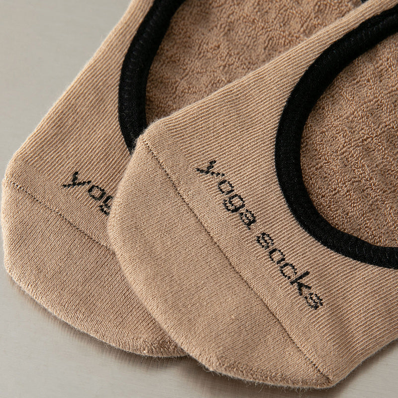 【Yoga Socks】A3米色-女士毛圈圆头瑜伽普拉提运动袜