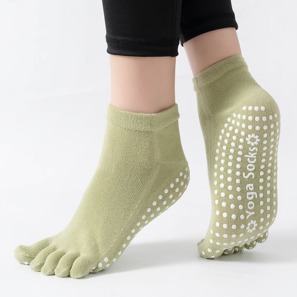 【Yoga Socks】G6绿色-女士五指瑜伽普拉提运动袜
