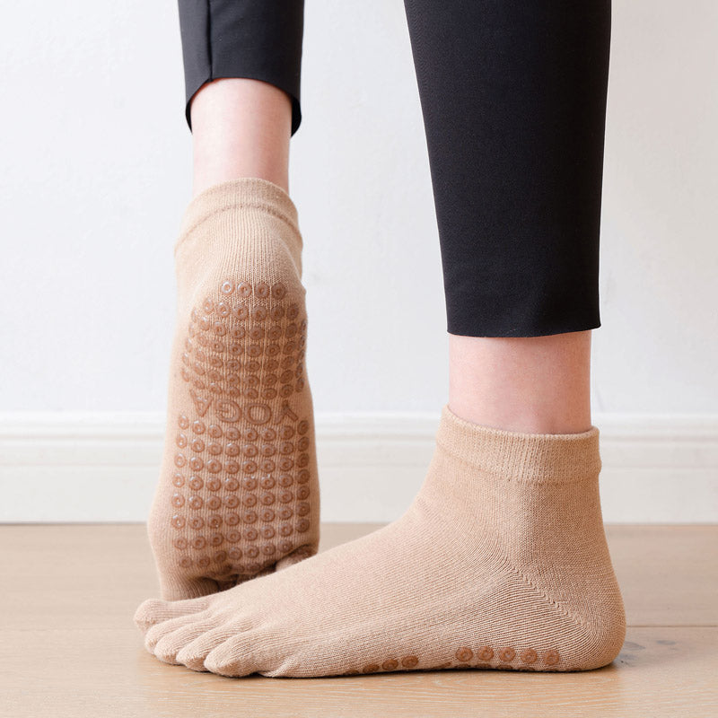 【Yoga Socks】G2米色-女士五指瑜伽普拉提运动袜