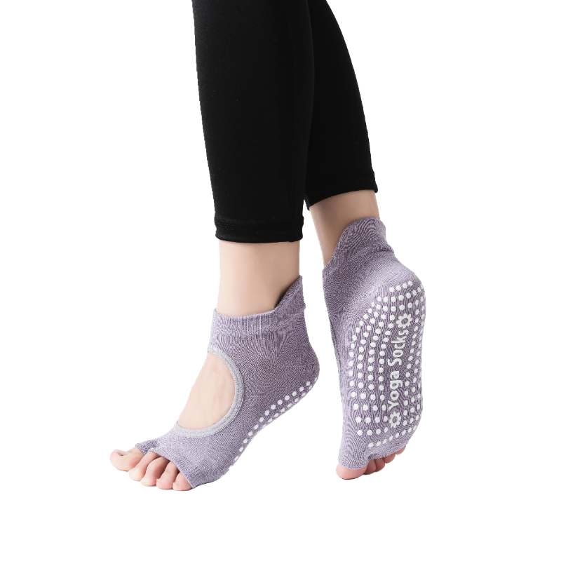 【Yoga Socks】J5紫色-女士二指瑜伽普拉提运动袜