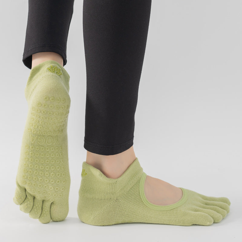 【Yoga Socks】V2绿色-女士五指瑜伽普拉提运动袜