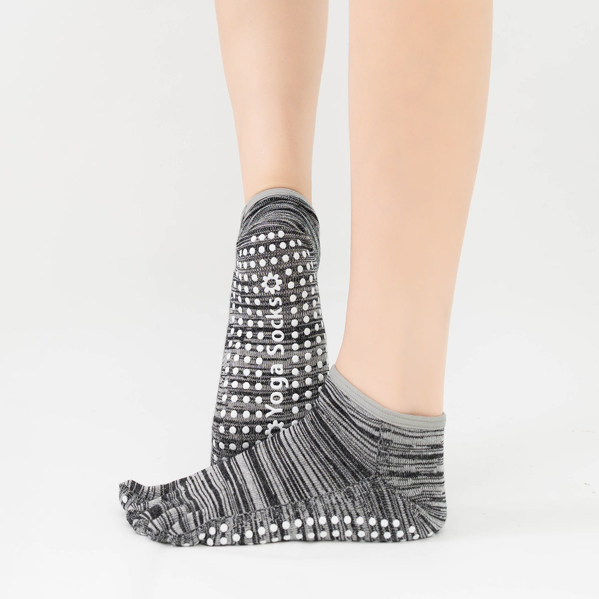 【Yoga Socks】G7灰黑-女士段色五指瑜伽普拉提运动袜