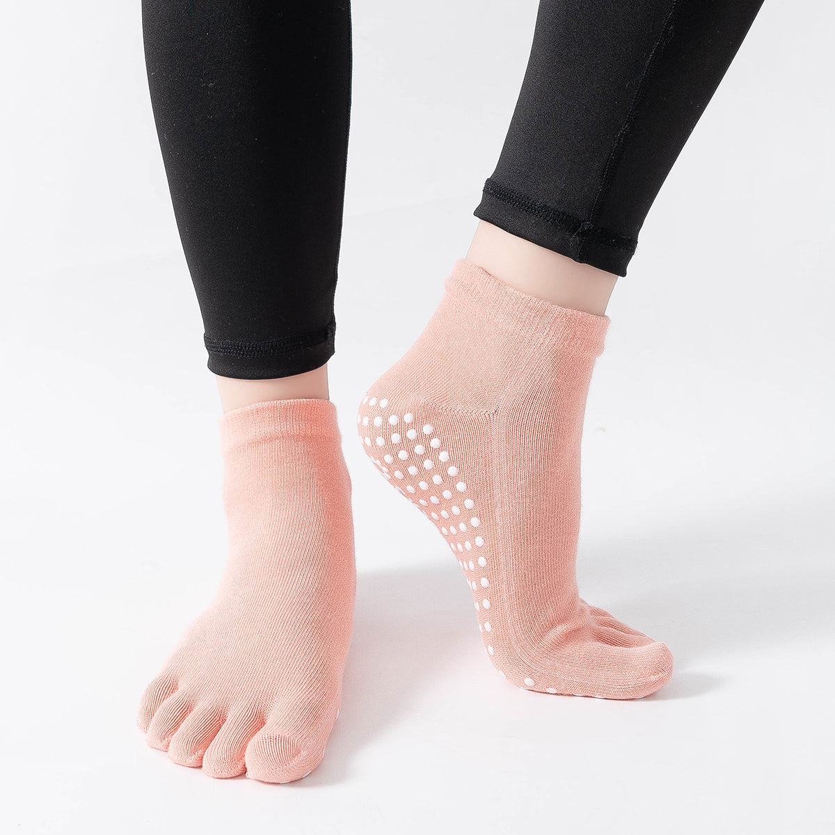 【Yoga Socks】G6珊瑚橙-女士五指瑜伽普拉提运动袜