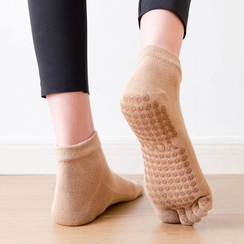 【Yoga Socks】G2米色-女士五指瑜伽普拉提运动袜