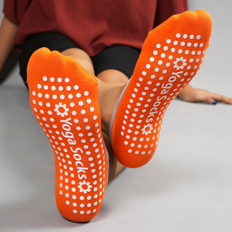 【Yoga Socks】H2爱马仕橙-女士圆头瑜伽普拉提运动袜