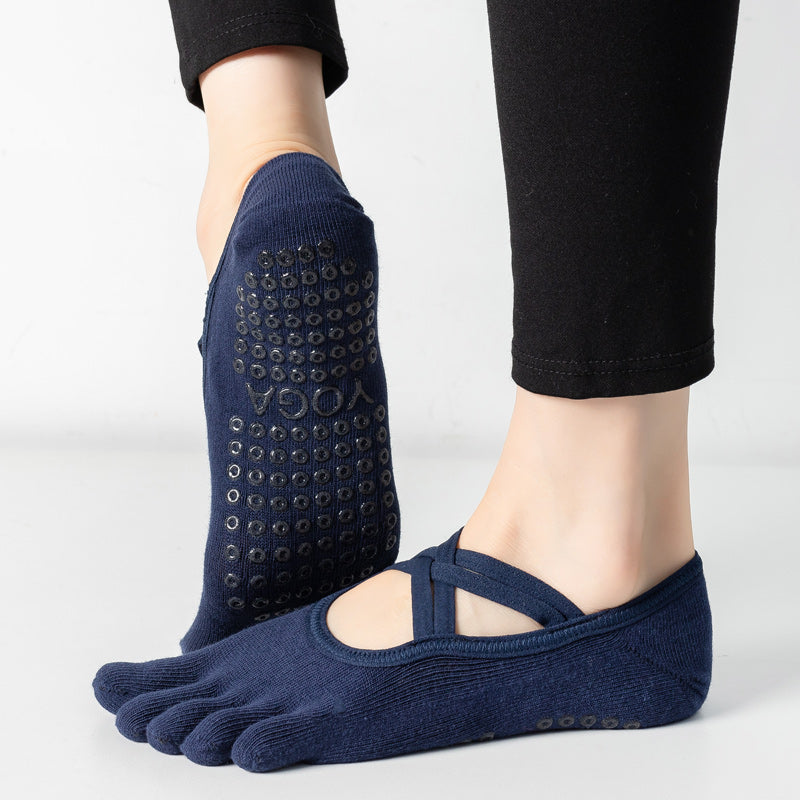 【Yoga Socks】W2藏青-女士五指瑜伽普拉提运动袜