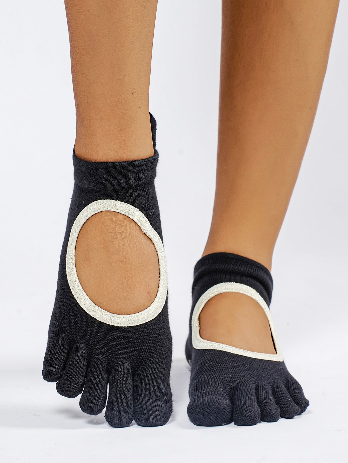 【Yoga Socks】V3黑金-女士五指瑜伽普拉提运动袜