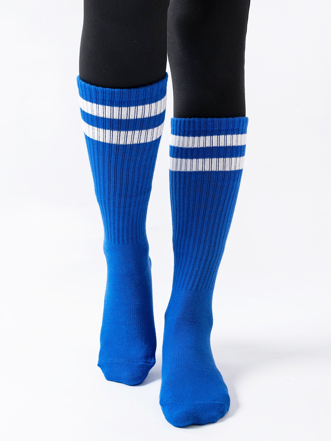 【Yoga Socks】N2克莱因蓝-女士长筒圆头瑜伽普拉提运动袜