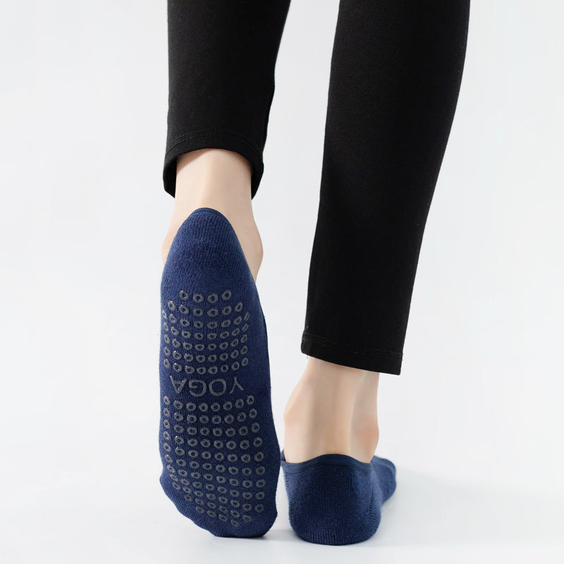 【Yoga Socks】Q2藏青-女士毛圈圆头瑜伽普拉提运动袜