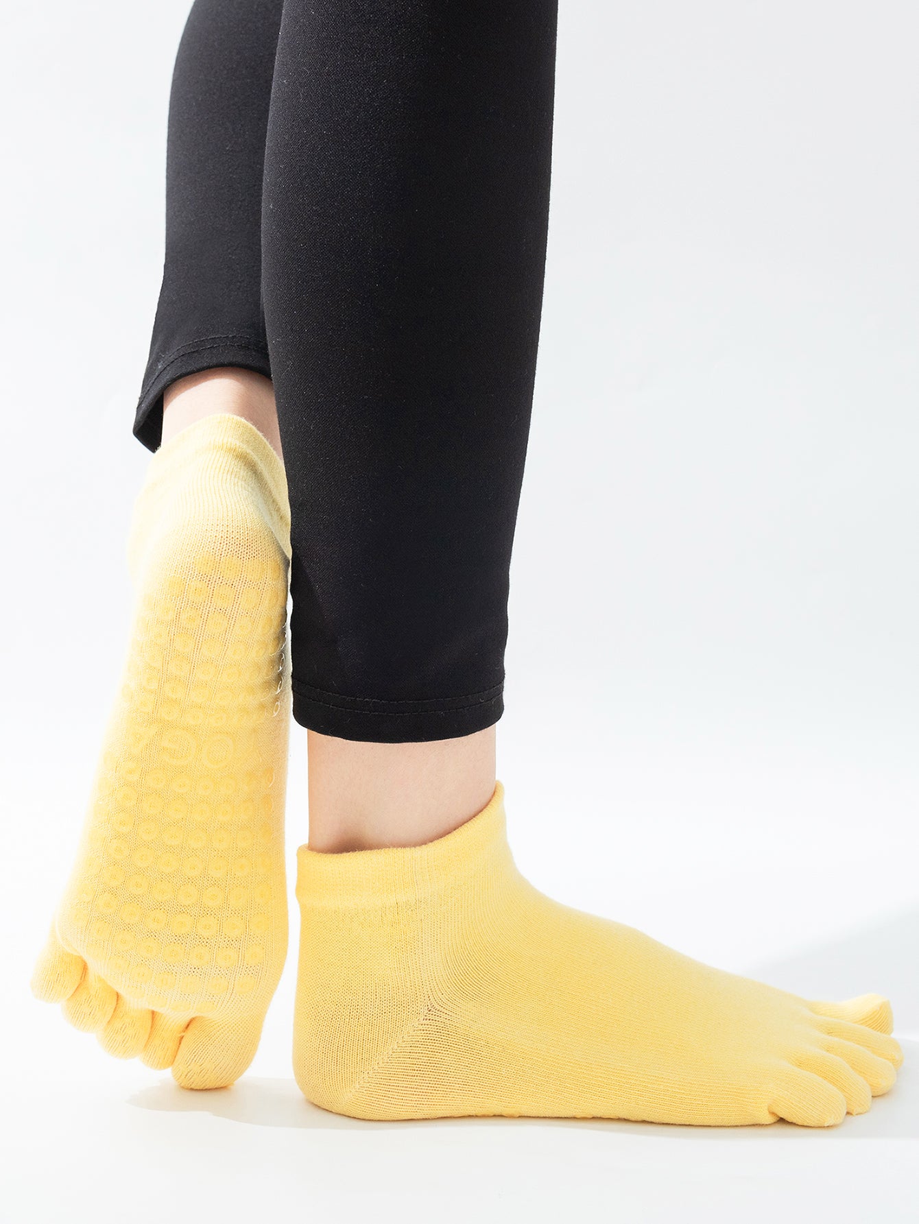 【Yoga Socks】G2黄色-女士五指瑜伽普拉提运动袜