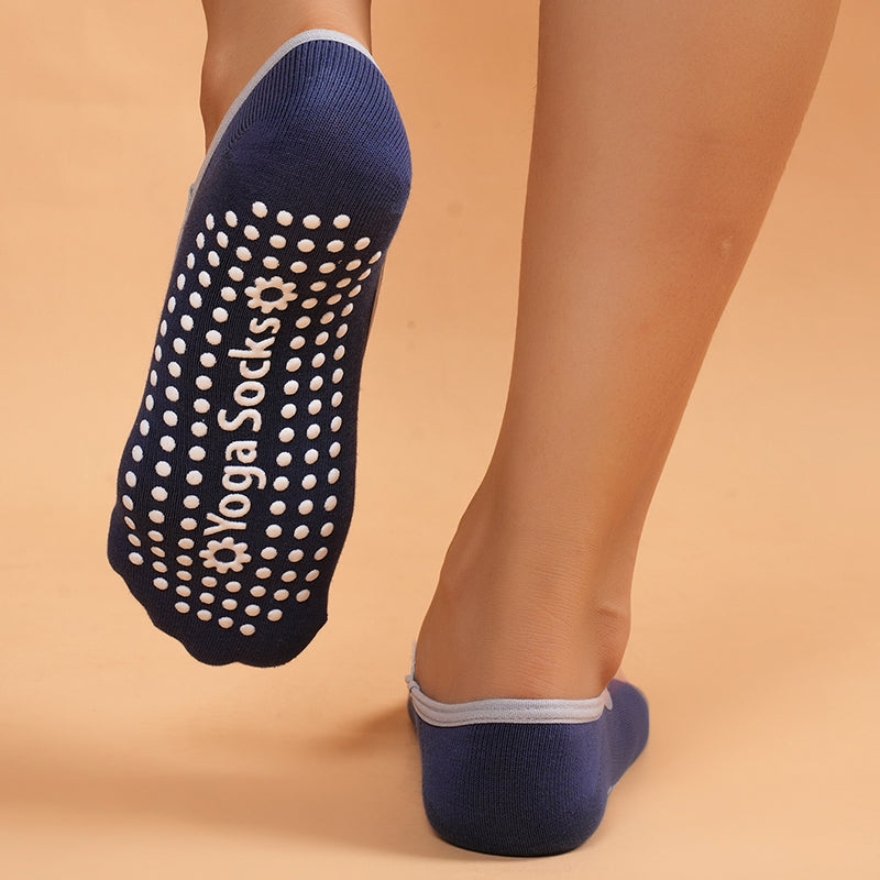 【Yoga Socks】H2藏青-女士圆头瑜伽普拉提运动袜
