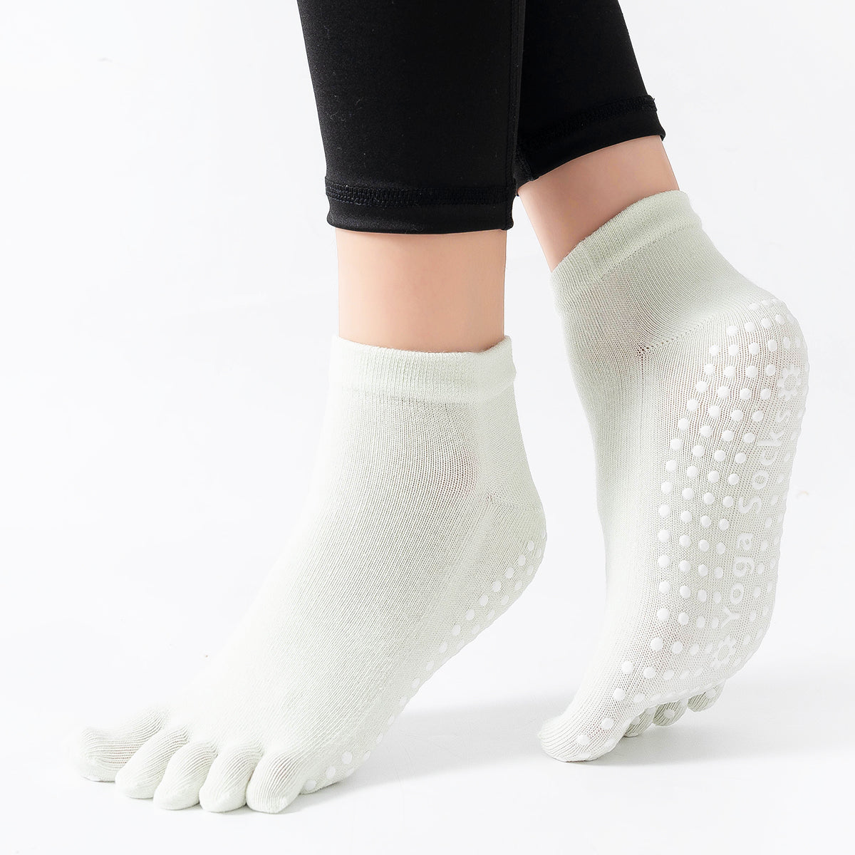 【Yoga Socks】G6碧绿-女士五指瑜伽普拉提运动袜