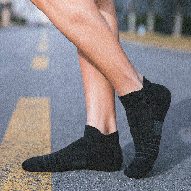 【Basketball Socks】C1黑色-男女通用毛圈短筒篮球运动袜