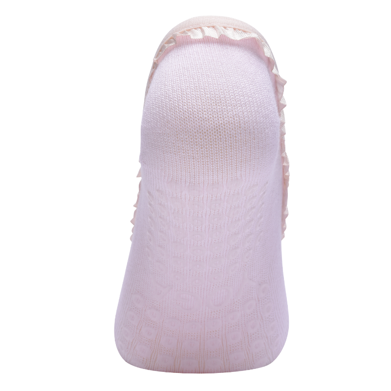 【Yoga Socks】W7浅粉-女士花边五指瑜伽普拉提运动袜