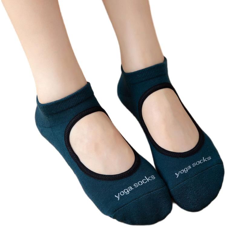 【Yoga Socks】A3墨绿-女士毛圈圆头瑜伽普拉提运动袜