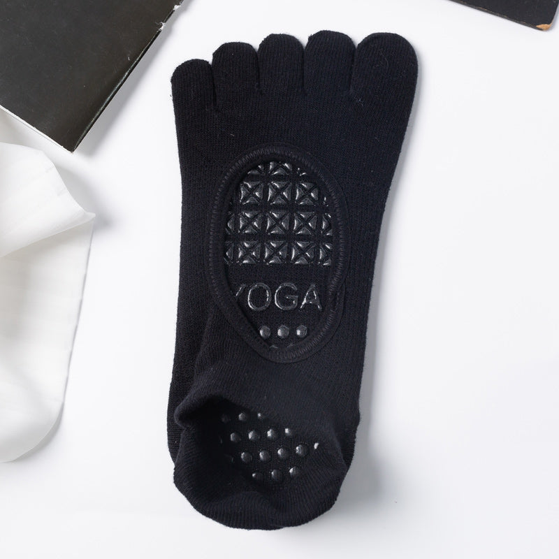 【Yoga Socks】V1黑色-女士五指瑜伽普拉提运动袜