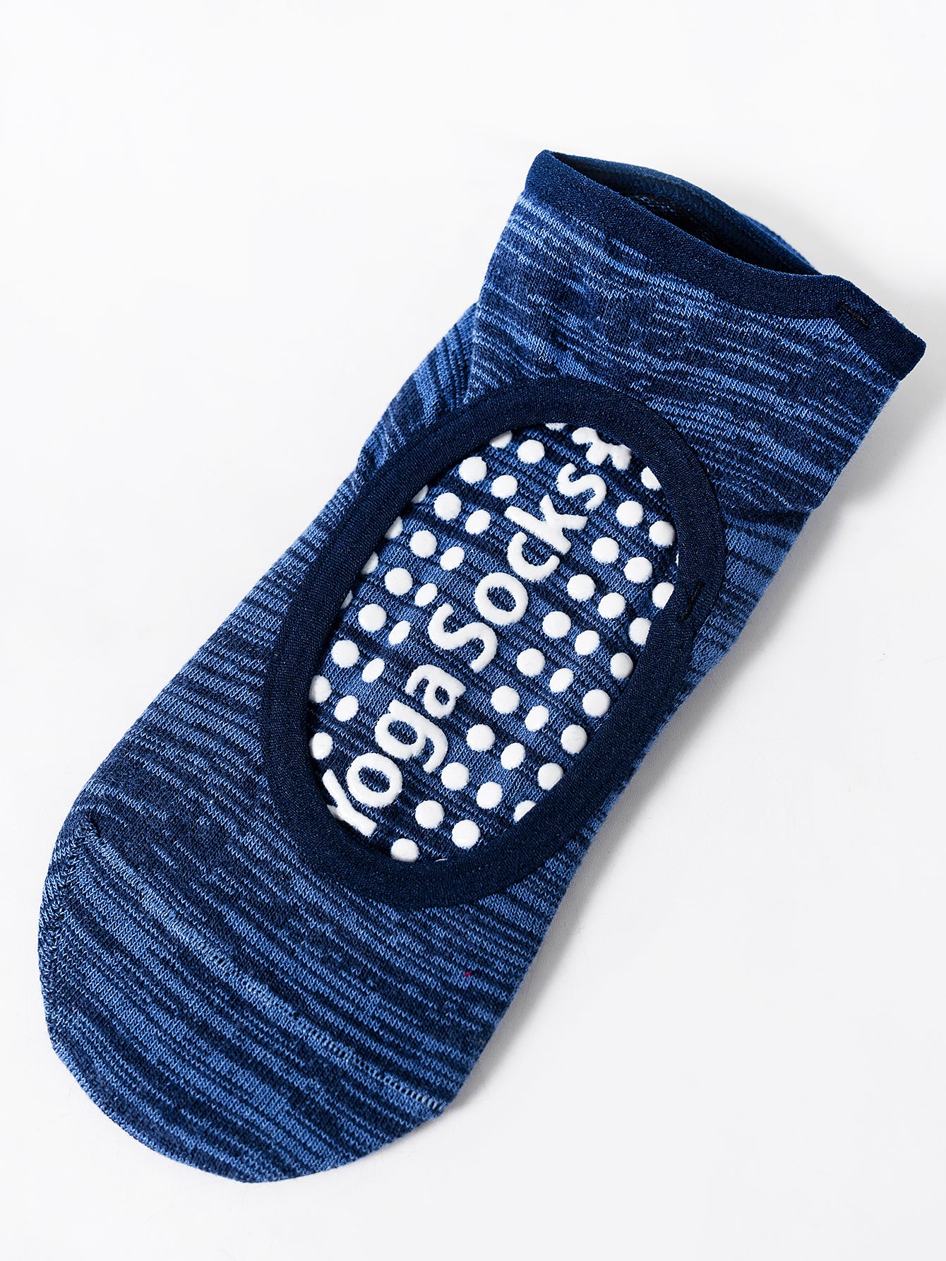 【Yoga Socks】E4青蓝-女士段色圆头瑜伽普拉提运动袜